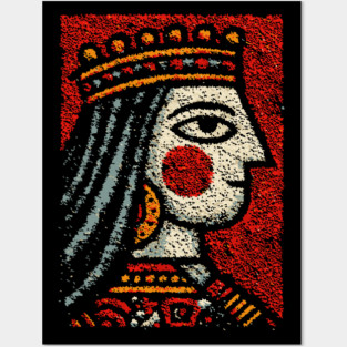 Tarot Queen Card Design – Feminine Occult Royalty Art Posters and Art