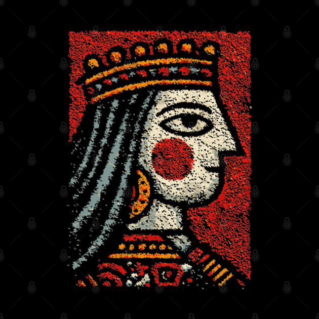 Tarot Queen Card Design – Feminine Occult Royalty Art by TuncGK