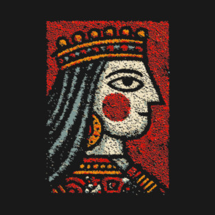 Tarot Queen Card Design – Feminine Occult Royalty Art T-Shirt