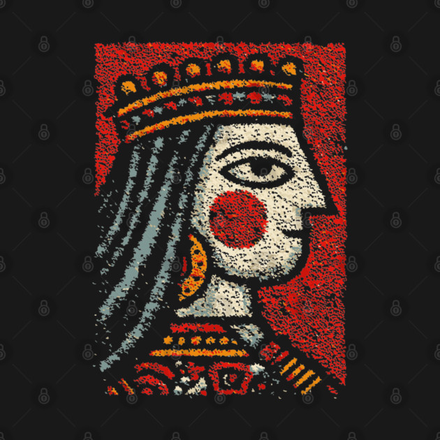 Tarot Queen Card Design – Feminine Occult Royalty Art by TuncGK