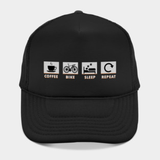 funny cycling Eat, Bike, Sleep,  Repeat, cycling enthusiast Hat