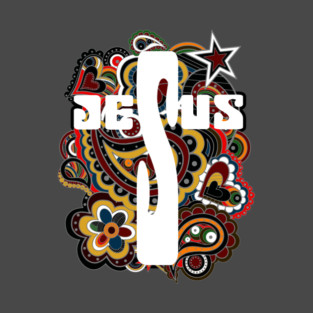 Retro Floral Jesus Cross T-Shirt
