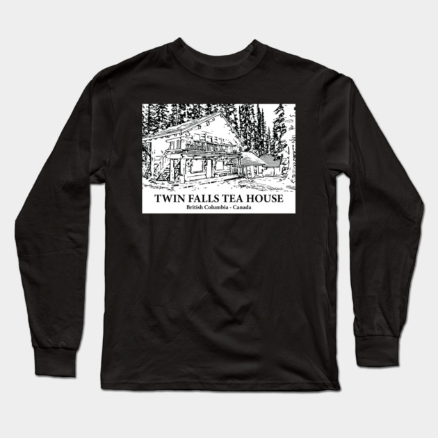 Twin Falls Tea House - British Columbia Long Sleeve T-Shirt by Lakeric