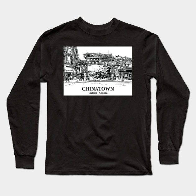 Chinatown - Victoria BC Long Sleeve T-Shirt by Lakeric
