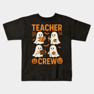 Teacher Crew Halloween Ghost Funny Teacher Graphic Kids T-Shirt