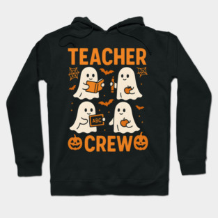 Teacher Crew Halloween Ghost Funny Teacher Graphic Hoodie