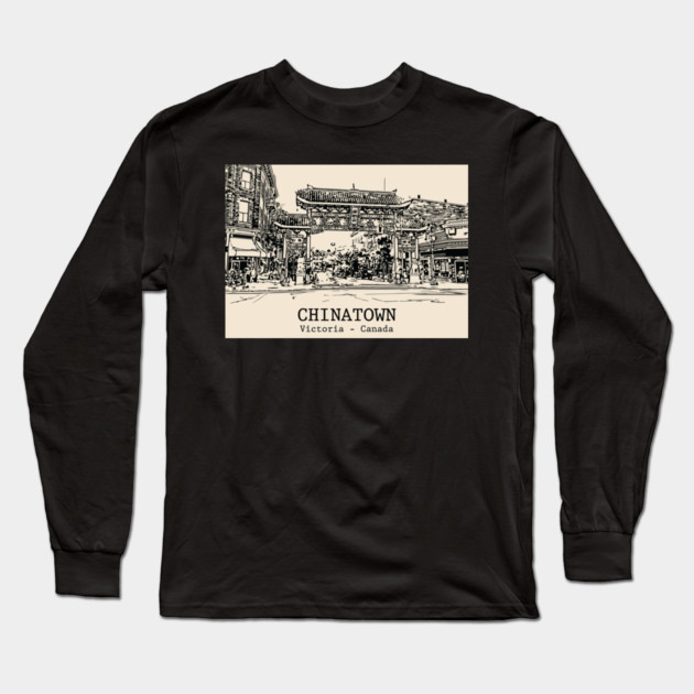 Chinatown - Victoria BC Long Sleeve T-Shirt by Lakeric