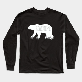 Roller Skating Polar Bear Long Sleeve T-Shirt