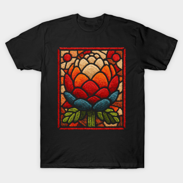 Stained Glass Lotus Bloom | Artichoke Art T-Shirt by TuncGK