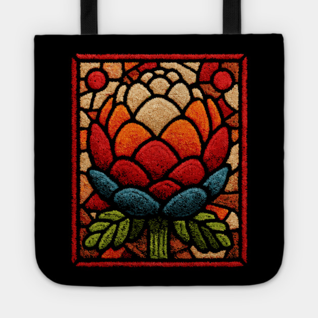 Stained Glass Lotus Bloom | Artichoke Art Tote by TuncGK