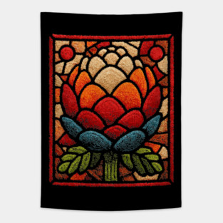 Stained Glass Lotus Bloom | Artichoke Art Tapestry
