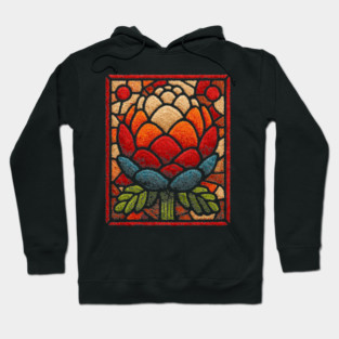 Stained Glass Lotus Bloom | Artichoke Art Hoodie