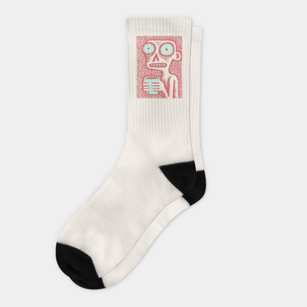 Caffeine Addict Zombie Coffee Break Socks by TuncGK
