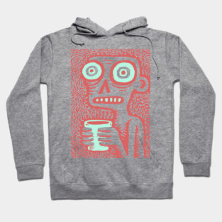 Caffeine Addict Zombie Coffee Break Hoodie