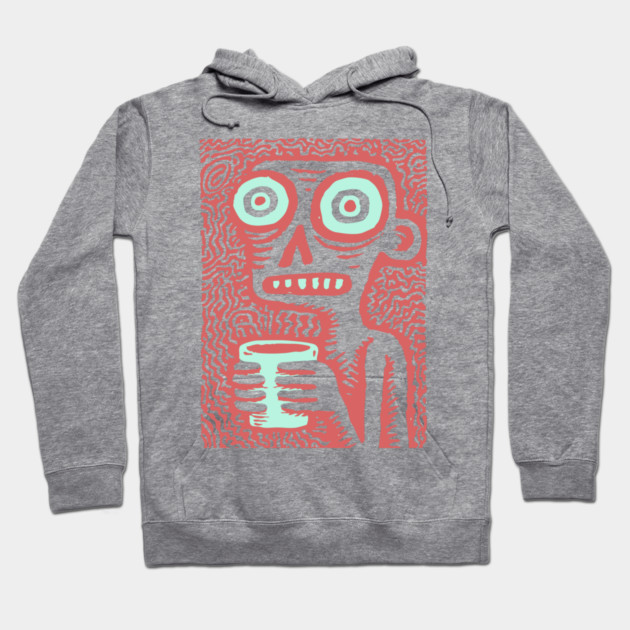 Caffeine Addict Zombie Coffee Break Hoodie by TuncGK