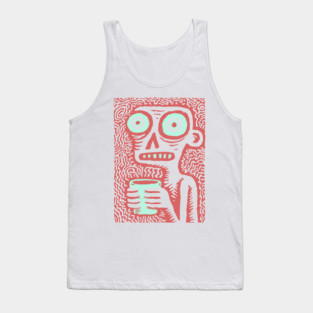 Caffeine Addict Zombie Coffee Break Tank Top