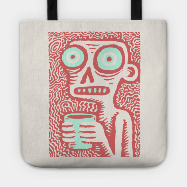 Caffeine Addict Zombie Coffee Break Tote by TuncGK