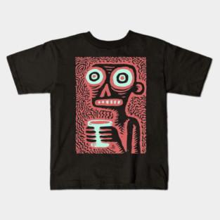 Caffeine Addict Zombie Coffee Break Kids T-Shirt