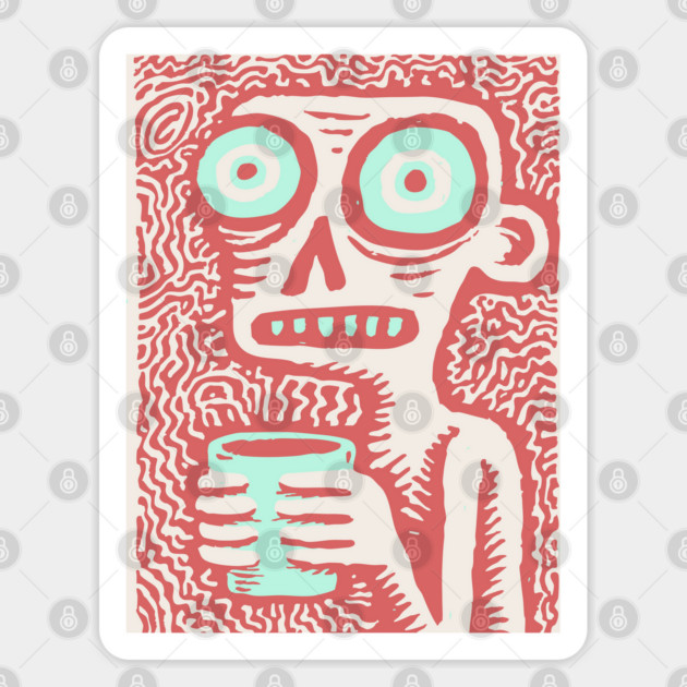 Caffeine Addict Zombie Coffee Break Sticker by TuncGK