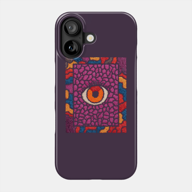 All-Seeing Eye in Bloom | Purple Retro Phone Case by TuncGK
