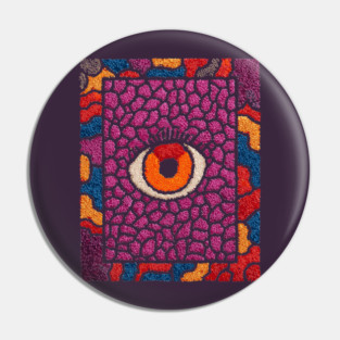 All-Seeing Eye in Bloom | Purple Retro Pin