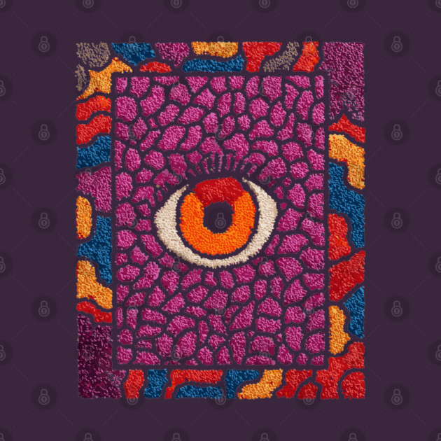 All-Seeing Eye in Bloom | Purple Retro by TuncGK