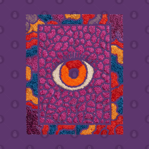 All-Seeing Eye in Bloom | Purple Retro by TuncGK