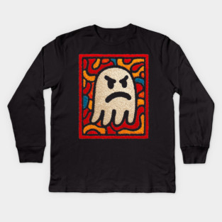 Angry Little Ghost | Halloween for Kids Kids Long Sleeve T-Shirt