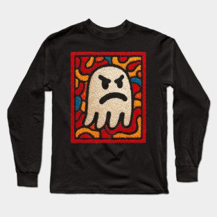 Angry Little Ghost | Halloween for Kids Long Sleeve T-Shirt