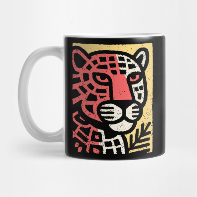 Fierce Red Jaguar | Pop Art Animal Print by TuncGK