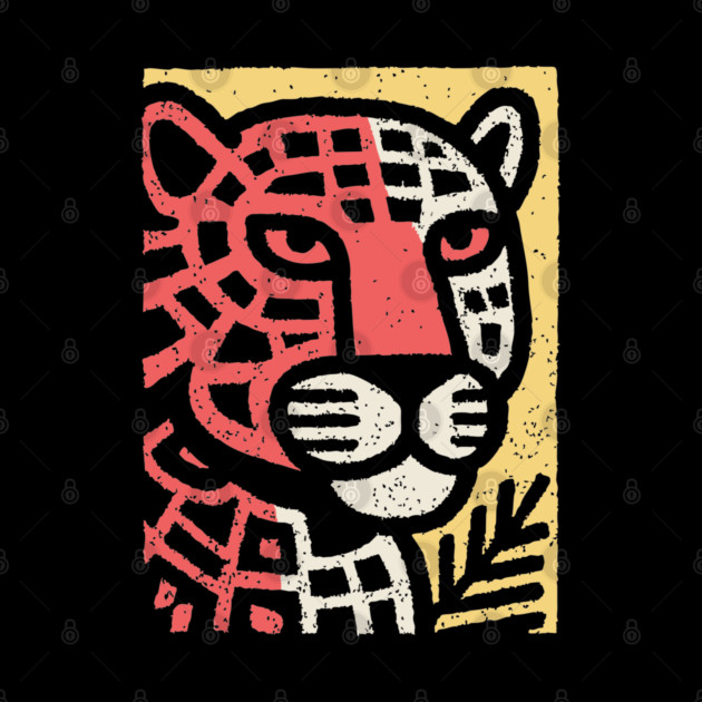 Fierce Red Jaguar | Pop Art Animal Print by TuncGK