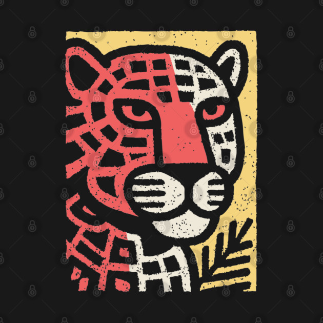 Fierce Red Jaguar | Pop Art Animal Print by TuncGK