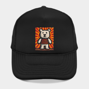 Baby Bear with Stripes | Folk Art Nursery Hat