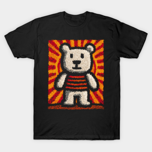 Baby Bear with Stripes | Folk Art Nursery T-Shirt by TuncGK