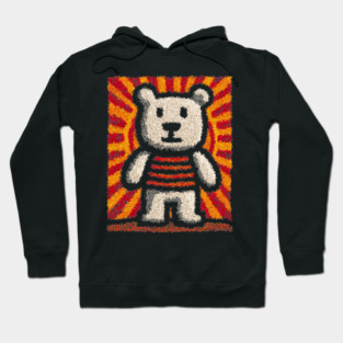 Baby Bear with Stripes | Folk Art Nursery Hoodie
