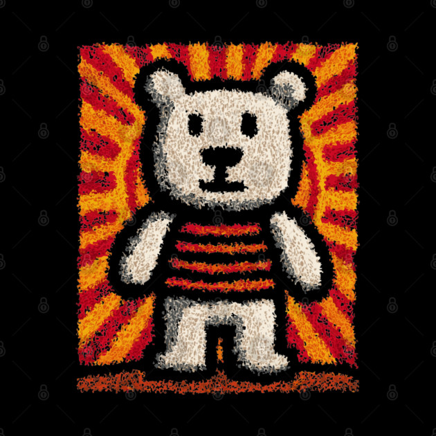 Baby Bear with Stripes | Folk Art Nursery by TuncGK