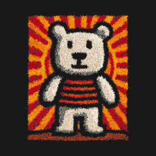 Baby Bear with Stripes | Folk Art Nursery T-Shirt