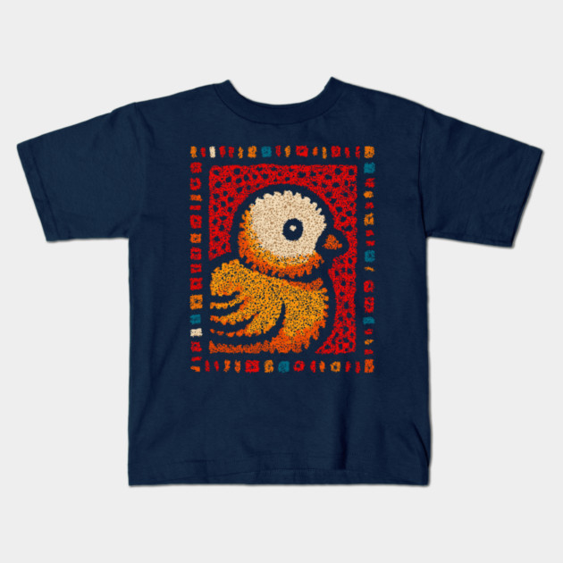 Chirpy Baby Chick | Geometric Pop Art Kids T-Shirt by TuncGK