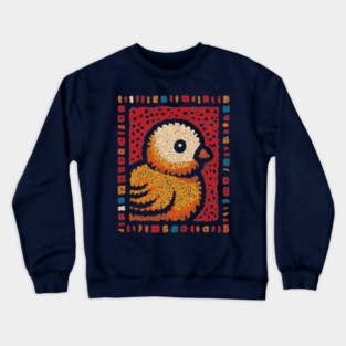 Chirpy Baby Chick | Geometric Pop Art Crewneck Sweatshirt