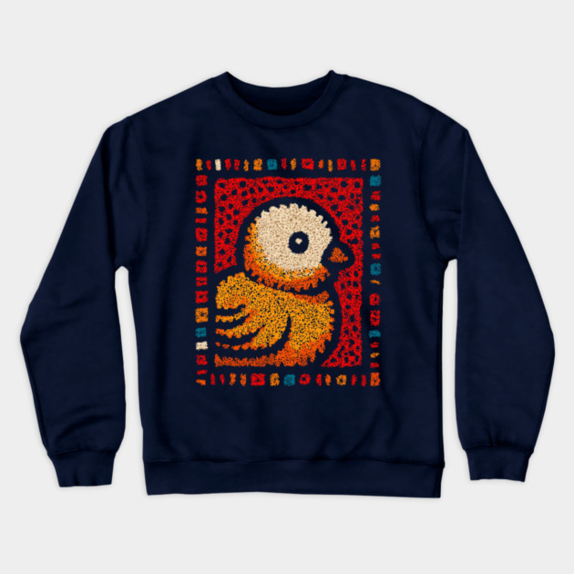 Chirpy Baby Chick | Geometric Pop Art Crewneck Sweatshirt by TuncGK