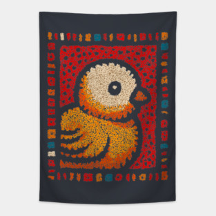 Chirpy Baby Chick | Geometric Pop Art Tapestry