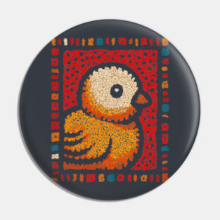 Chirpy Baby Chick | Geometric Pop Art Pin