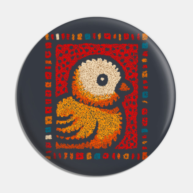 Chirpy Baby Chick | Geometric Pop Art Pin by TuncGK