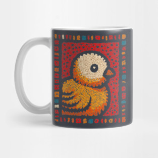 Chirpy Baby Chick | Geometric Pop Art Mug