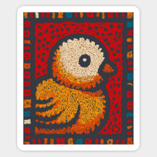 Chirpy Baby Chick | Geometric Pop Art Magnet