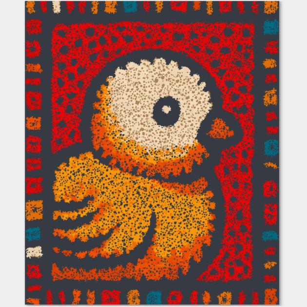 Chirpy Baby Chick | Geometric Pop Art Wall Art by TuncGK