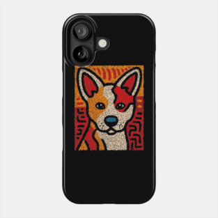 Playful Baby Dingo | Aboriginal Style Wildlife Phone Case