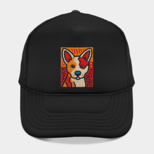 Playful Baby Dingo | Aboriginal Style Wildlife Hat