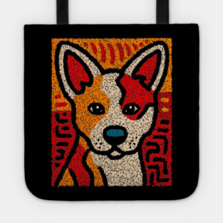 Playful Baby Dingo | Aboriginal Style Wildlife Tote