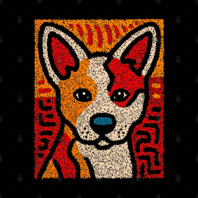 Playful Baby Dingo | Aboriginal Style Wildlife by TuncGK